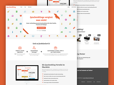 Geschenkling.de - Landingpage campaign gifts landingpage website