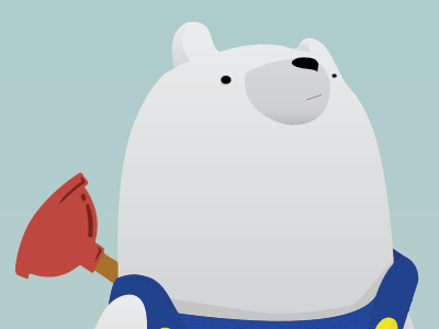 Plumber Bear bear illustration mascot