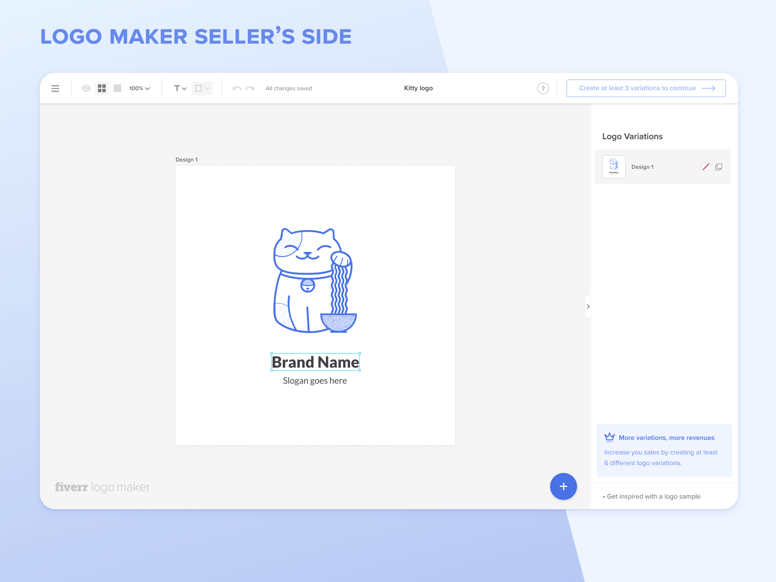 Logo Maker - Seller's Side animation artboard desktop editor interface logo maker logomaker modal product design toolkit ui ux ux ui