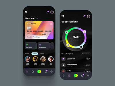 Player Card - The first card for true gamers app concept