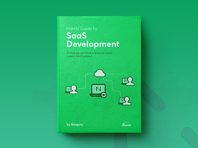 SaaS Development Cover book cover ebook icon netguru product saas tips vector