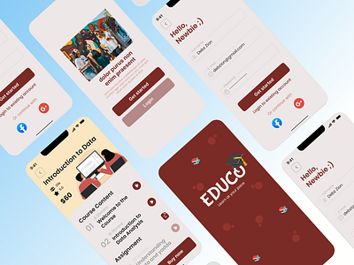 EDU APP app design education learn study study app ui ui design