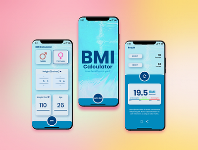 BMI Calculator app bmi calculator calc calculator daily 100 challenge daily ui 004 dailyui 004 design height mass math ui weight