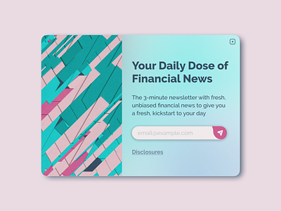 Financial Newsletter 026 dailyui026 day026 design newsletter subscribe subscription ui ui design