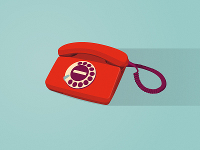 Old Telephone blue illustration old red telephone vector vintage violet