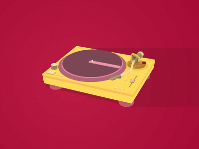 LP PLayer illustration lp player old red wine vector vintage violet yellow