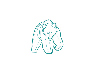 Just another Bear bear blue illustration lines outlines vector