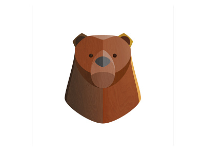 Just another Bear bear brown illustration shapes vector wood