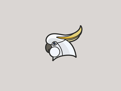 Just a Cockatoo bird cockatoo icon illustration loco vector white yellow