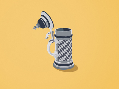 Beer Mug beer mug color grey illustration vector yellow