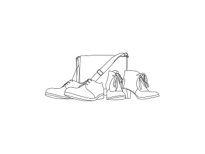 Just some Shoes bag illustration leather shoes vector zeha