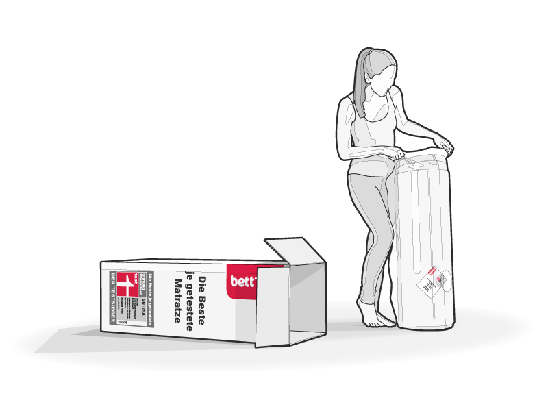 Commercial Illustration woman box vector lines illustration