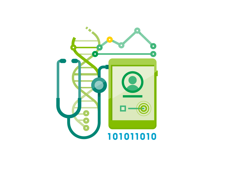 Icon digital health blue green digital health ipad icon