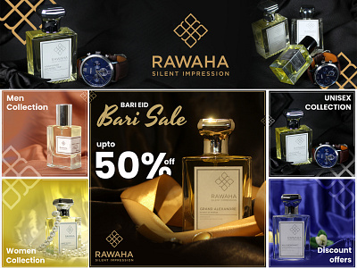 Rawaha - Fragrance brand - Daraz Store Online branding graphic design photography storedesign daraz ui