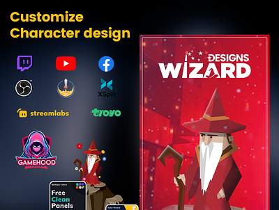 Customize character design / mascot / streamers aftereffect branding illustration logo photoshop