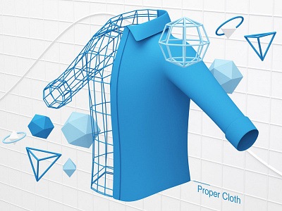 Proper Cloth 3d curve illustration mathematics shirt