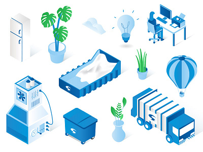 Elements icon illustration infographic isometric