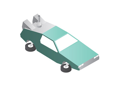 Back To The Future icon illustration infographic isometric