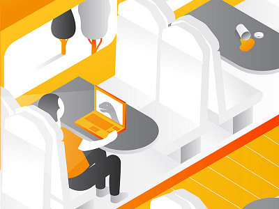 Train icon illustration infographic isometric