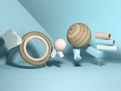 Borre 3d illustration type typography