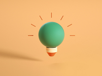 Lamp 3d icon illustration