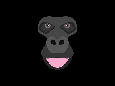 Gorilla (Tongues Out Project) art color digital environment gorilla minimalist negative space preservation tongues out vector world wildlife fund