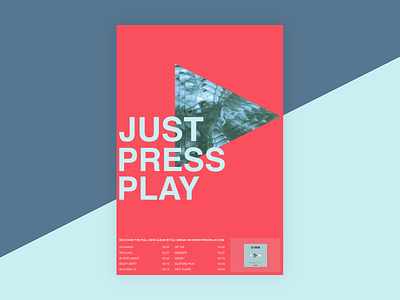 Press Play Music Poster colors music poster