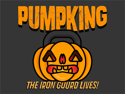 Doing Muscles: The Pumpking! avatar brand branding branding and identity design fitness logo halloween icon illustration logo october pumpkin vector