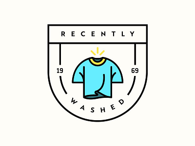 "Recently Washed" Shirt Design badge design icon logo shirt tshirt