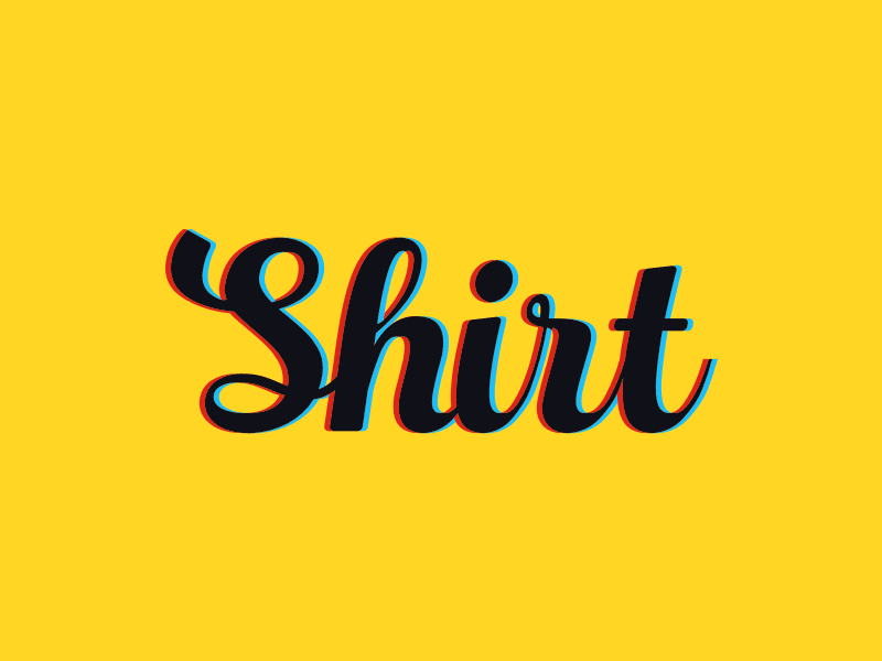 "Shirt Shirt" Brand Logo animation brand brand design brand logo design logo tshirt type type logo typography
