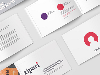 Zipari Brand & Style Guide brand brand strategy branding colors palette design graphic design icon set logo logo design logotype startup startup branding style guide typography