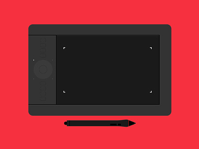 Wacom Tablet - Everyday Equipment avatar digital icon icon design illustraion logo tool vector wacom wacom tablet