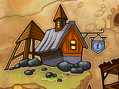 Mine1 app dwarf game illustration ipad magic map mine old