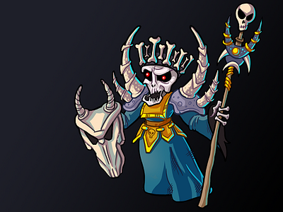 Skeleton King app character character design game illustration skeleton