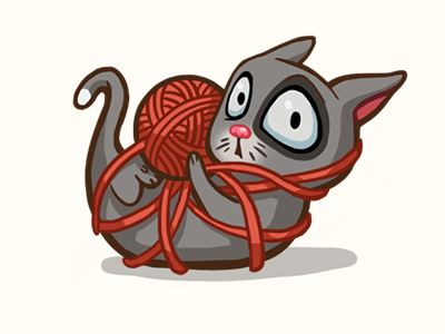 Surprised Cat cartoon cat character cute emotion fail game illustration ipad lose mobile surprise