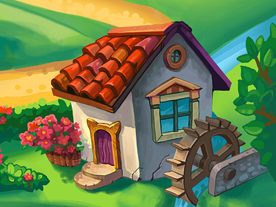 Farm House 2d background building farm game house illustration ipad map mobile
