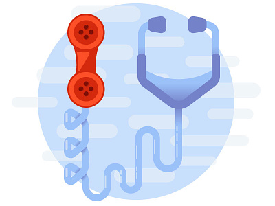 Telemedicine healthcare illustration medical phone stethoscope telemedicine telephone