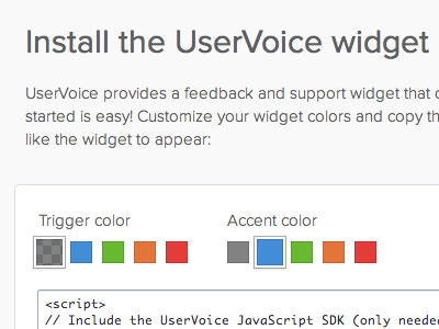 UserVoice Widget Embed uservoice