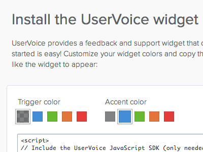 UserVoice Widget Embed