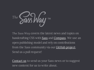 The Sass Way Footer thesassway