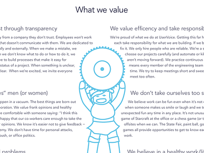 What we value uservoice
