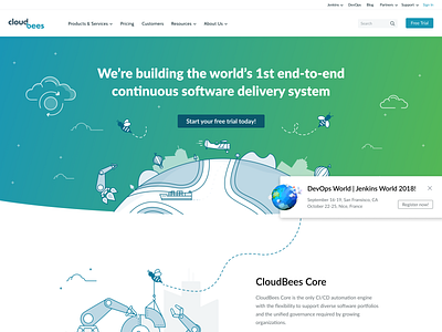 New CloudBees Homepage cloudbees