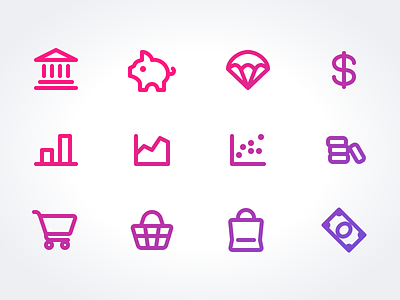 Sneak Peak 6: Finance & E-commerce icon pack