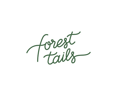 Forest Tails custom lettering lettermark logo