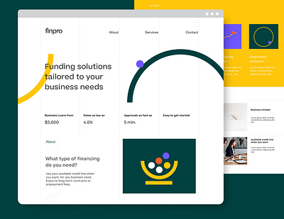 finpro website branding finance identity logo website