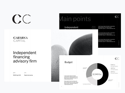 Carmina Capital branding finance identity logo presentation