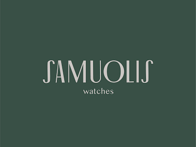 SAMUOLIS watches branding lettering lettermark logo typography