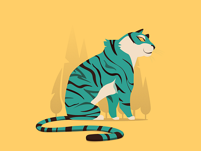 Tiger (side) illustration