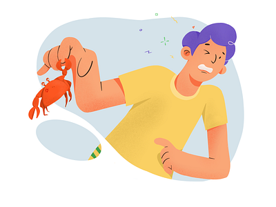 I hate crabs. color daily illustration