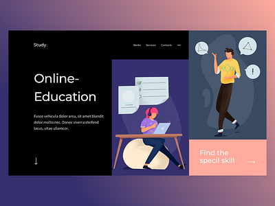 Online-Education illustration sketch web
